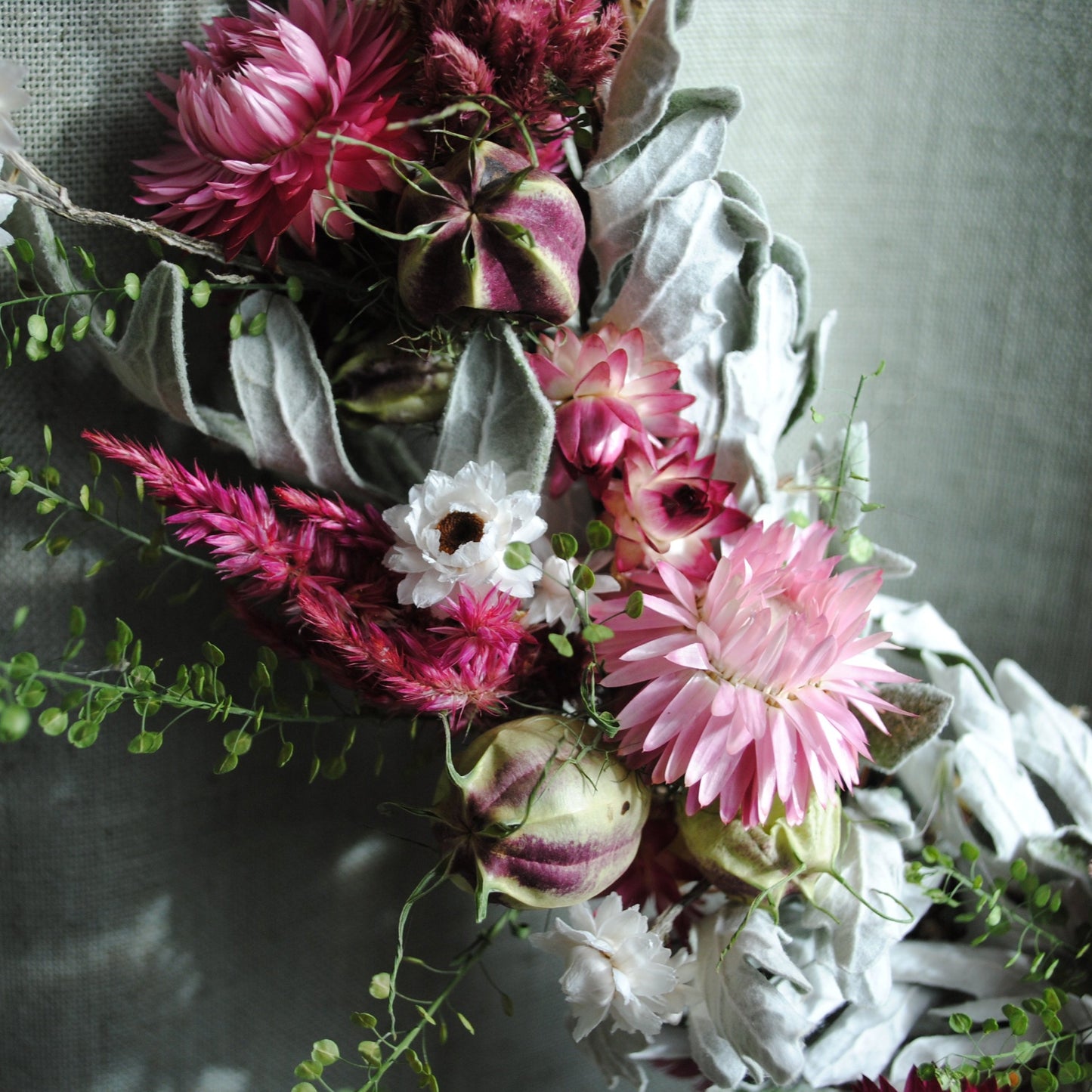 Handwoven Wreath with Dried Flowers