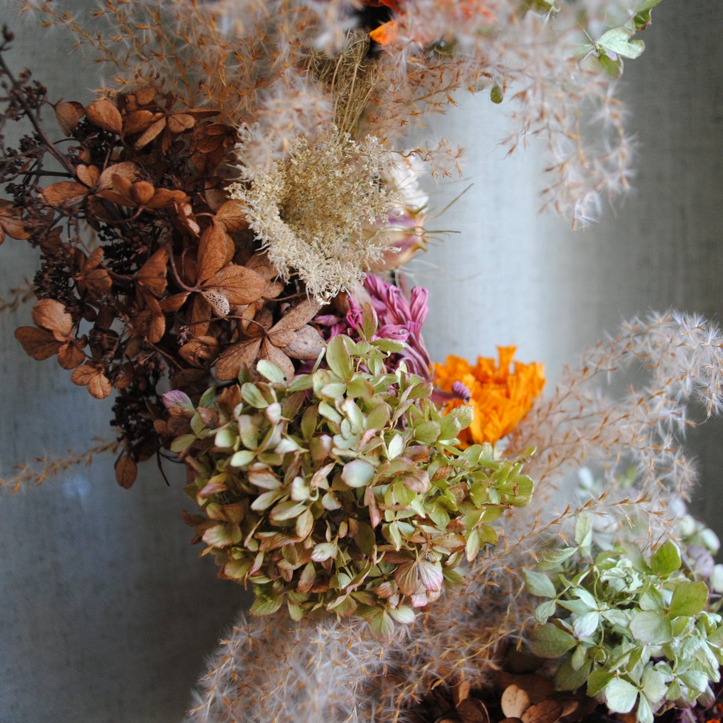 Handwoven Wreath with Dried Flowers