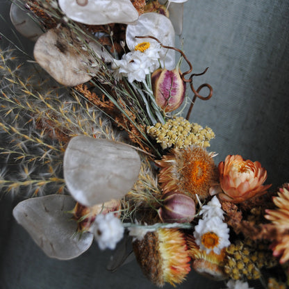 Handwoven Wreath with Dried Flowers