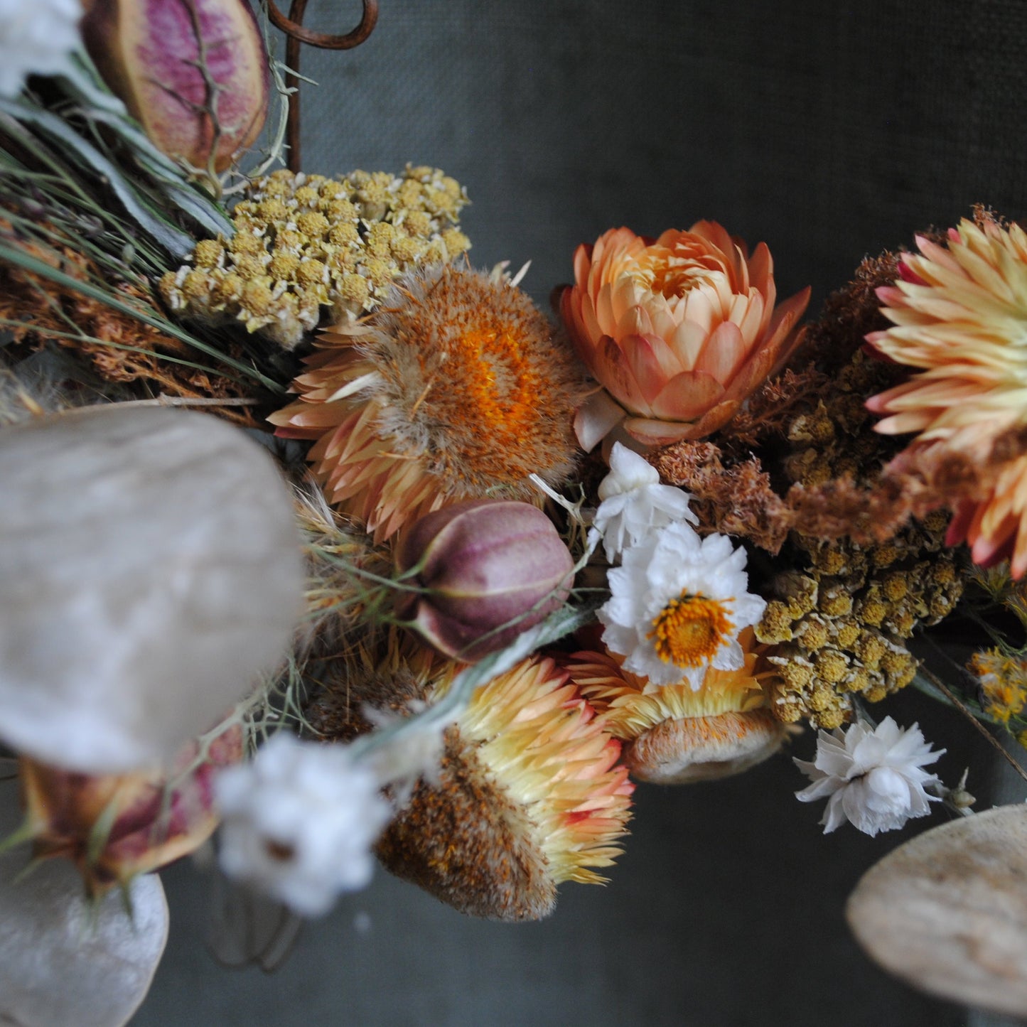 Handwoven Wreath with Dried Flowers